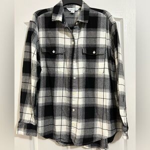 Old Navy Black and White Plaid Shirt